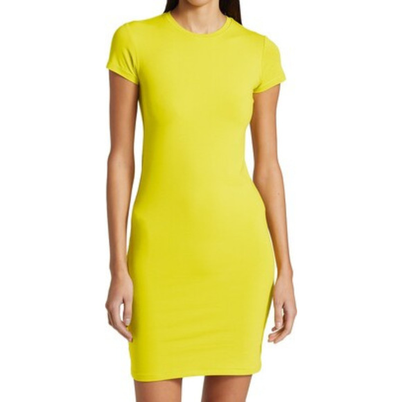 ATM Anthony Thomas Melillo Dresses & Skirts - ATM Anthony Thomas Melillo Pima Cotton Baby Tee Dress NWOT Chartreuse Size XS